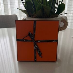 Hermès Orange Gift Box with Signature Ribbon